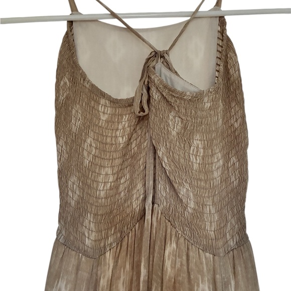 Universal Thread Patterned Tan Maxi Dress - Picture 5 of 6